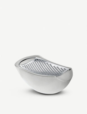 Alessi Parmenide cheese grater with cellar, imported from the UK