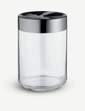 Alessi Julieta glass and stainless steel jar 15.8cm - British product