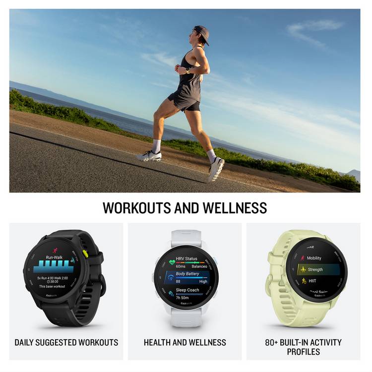 Garmin Forerunner 70 GPS running smart watch Black - British product