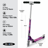 Micro Scooters Micro Sprite foldable scooter Purple Stripe, imported from the UK