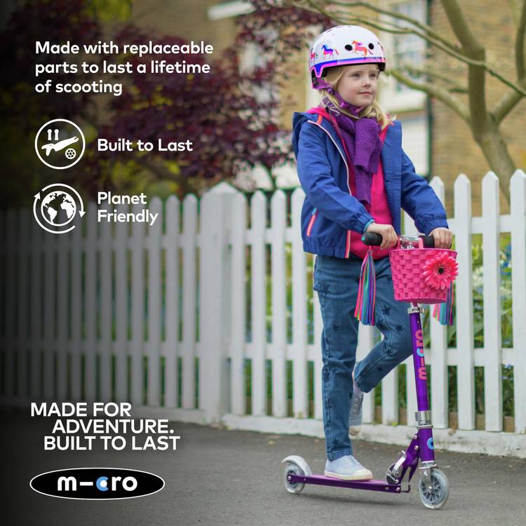 Micro Scooters Micro Sprite foldable scooter Purple Stripe, imported from the UK