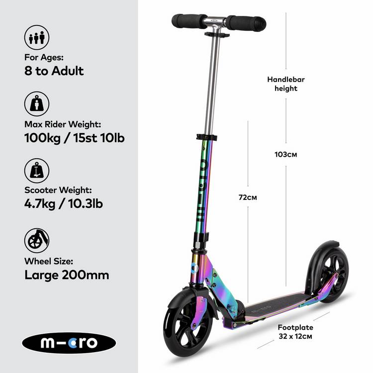 Micro Scooters Classic foldable scooter Neochrome - British product