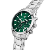 Maserati watch green dial stainless steel 43mm - British product