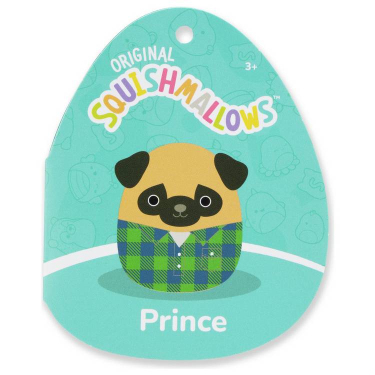 Squishmallows plush toy Prince the Brown Pug 12 inch, imported from the UK