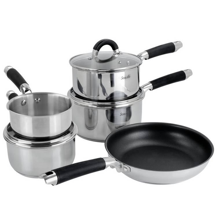 Scoville Steellux 5-piece pan set, UK version