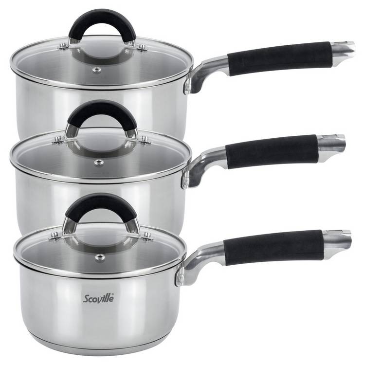 Scoville Steellux 5-piece pan set, UK version