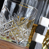 Kimm & Miller diamond patterned whisky decanter set, UK version