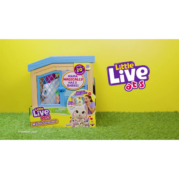 Little Live Pets Mama Surprise Bunny interactive toy (British brand)
