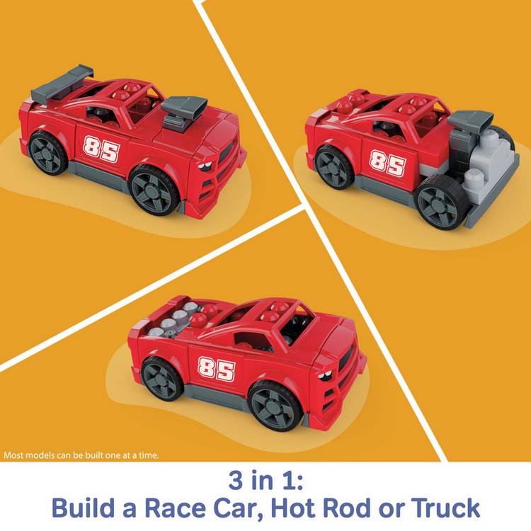 MEGA BLOKS Build & Go Race Car toy with 26 blocks - British product