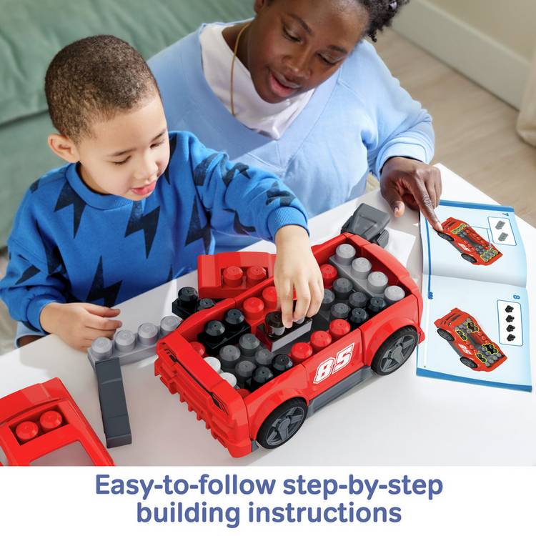 MEGA BLOKS Build & Go Race Car toy with 26 blocks - British product