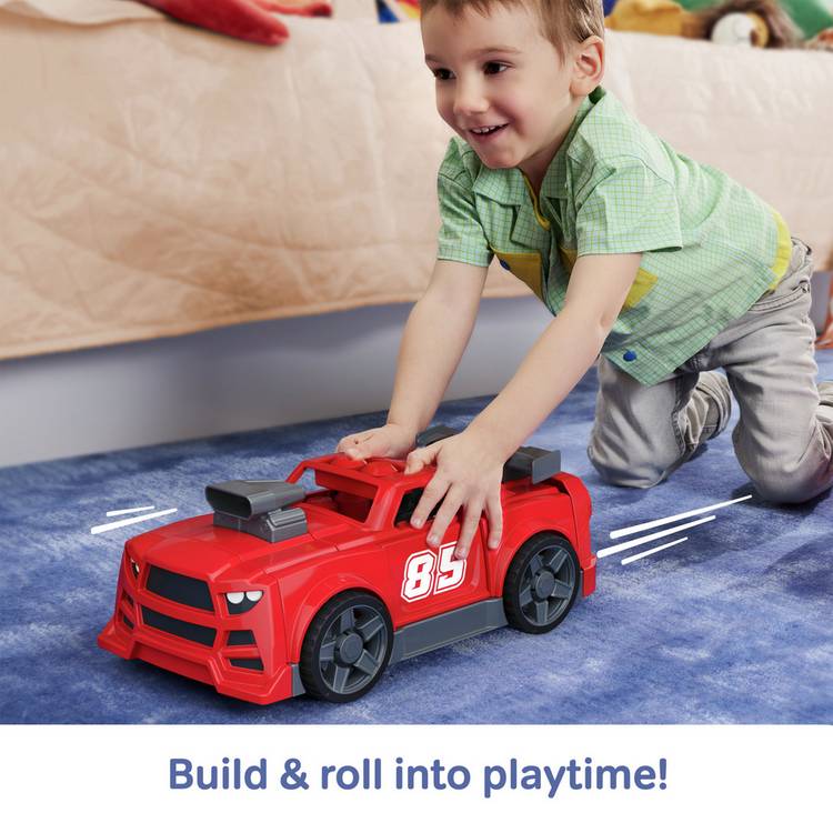 MEGA BLOKS Build & Go Race Car toy with 26 blocks - British product
