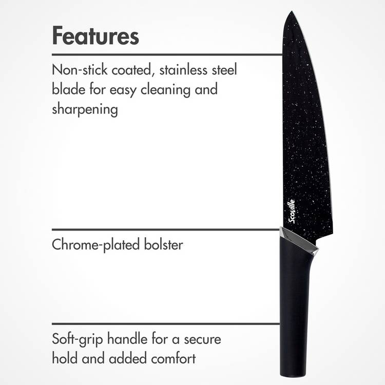Scoville 5-piece non-stick knife block set, imported from the UK