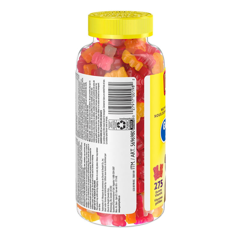 L'il Critters gummy multivitamin bottle 275 count, UK version