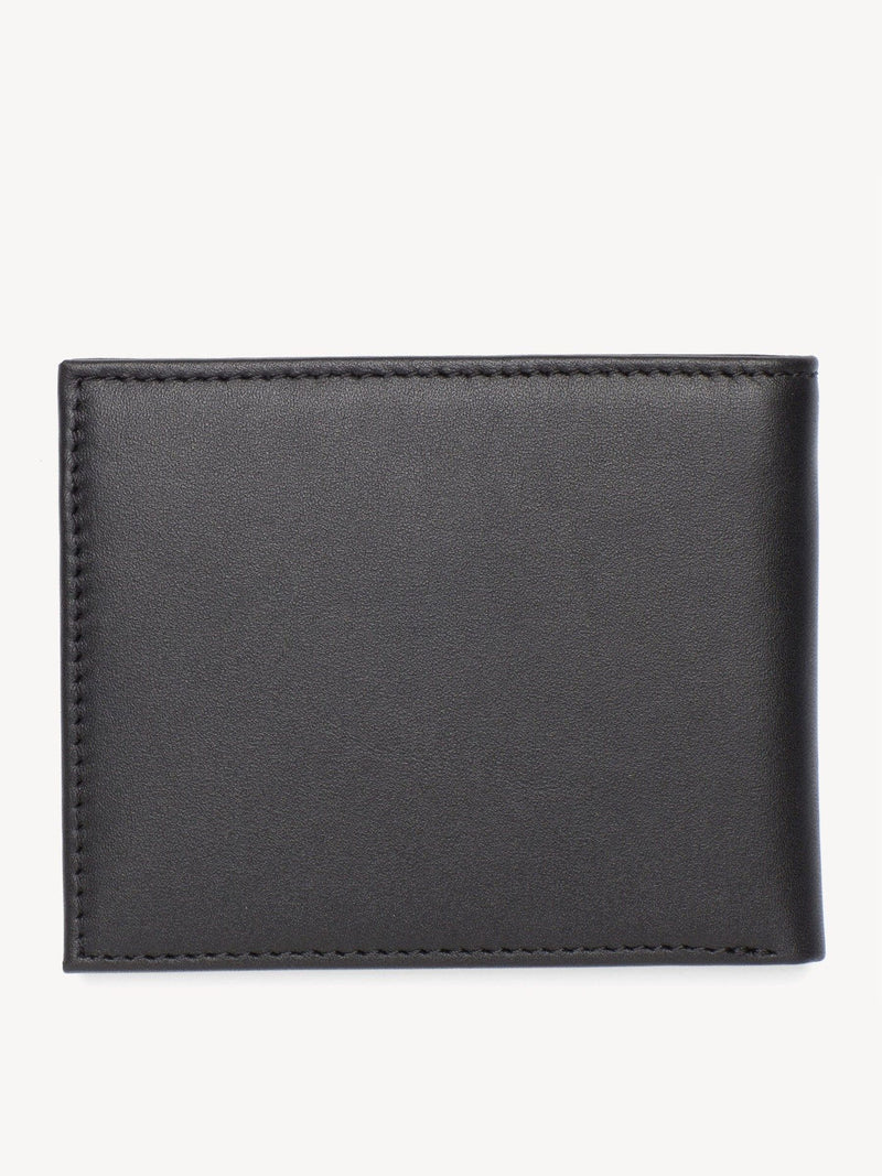 Tommy Hilfiger schwarze Leder Mini Eton Geldbörse mit geprägtem Logo (britische Marke)
