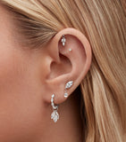 Maria Tash Floating Diamond Plume earring 3.5mm, imported from the UK