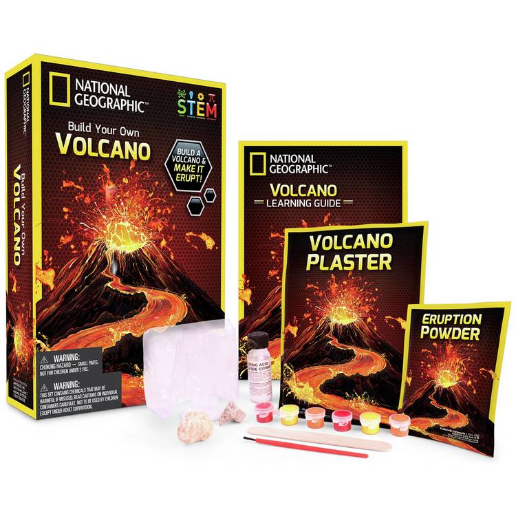 National Geographic volcano science kit with mold and paints, imported from the UK