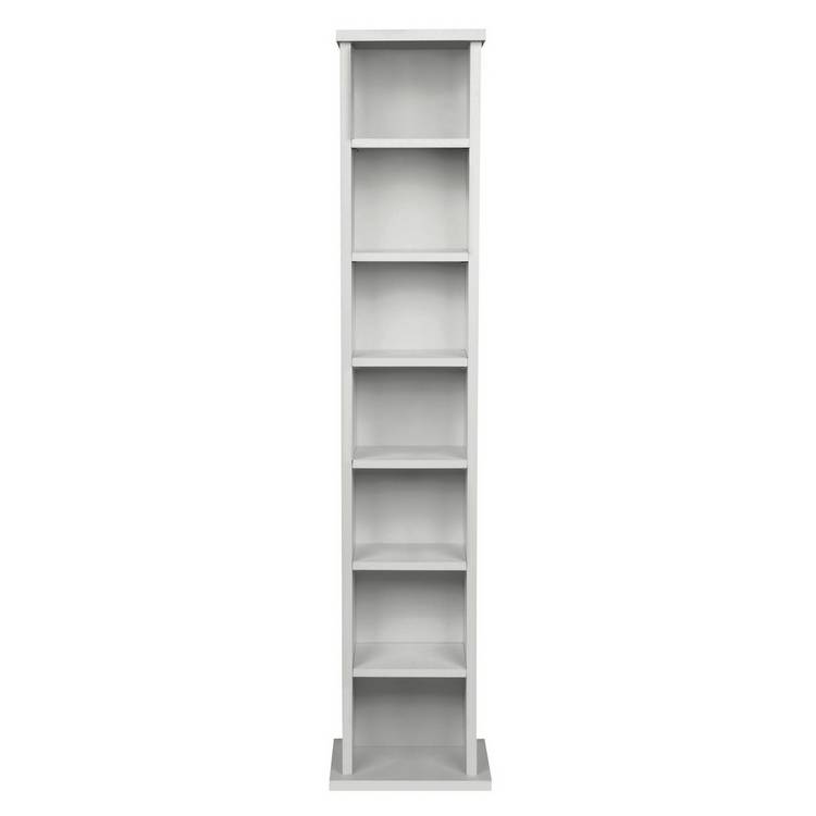 Argos Home media storage tower white wood effect - British product