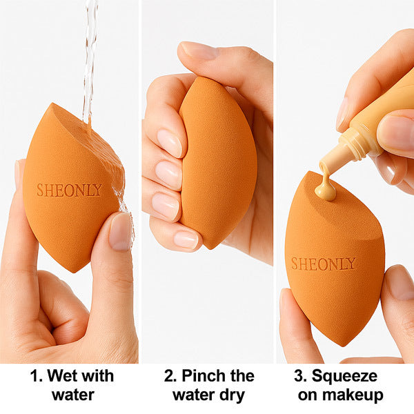 Livingandhome Makeup Sponge Duo Dry & Wet 2 Pieces, UK version