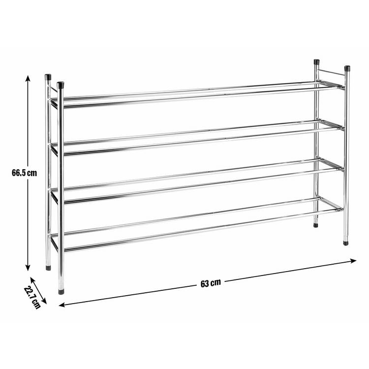 Argos Home Yori extendable chrome shoe rack, UK version