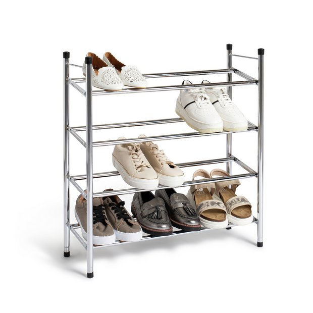 Argos Home Yori extendable chrome shoe rack, UK version