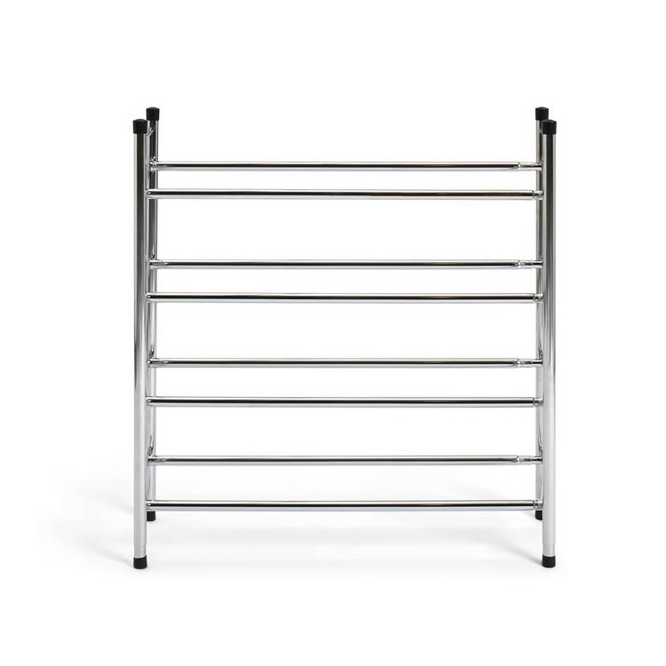 Argos Home Yori extendable chrome shoe rack, UK version