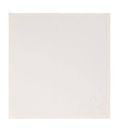 Harrods Dea Linen Lace-Trim Elite Fabric Napkin 45cm x 45cm- Buy online at McGrocer