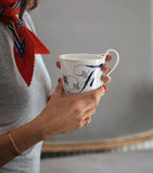 Royal Copenhagen Fluted Alphabet Porcelain Mug, imported from the UK