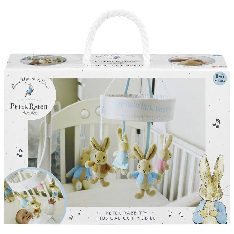 Peter Rabbit wind-up musical cot mobile (British brand)