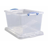 Really Useful plastic storage boxes 83.5L clear, imported from the UK