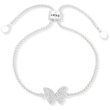 Argos DKNY Silver Tone Crystal Pavé Butterfly Bracelet 26.67cm- Buy online at McGrocer