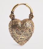 Chloé Victorian heart earrings in gold-tone brass (British brand)