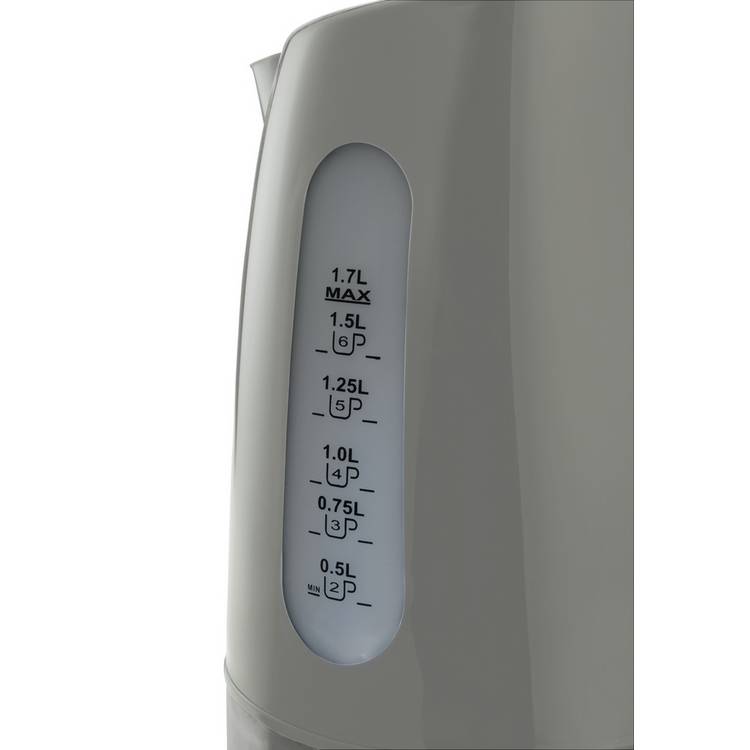 Cookworks plastic illuminated kettle 1.7 litre grey, UK version
