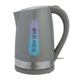 Cookworks plastic illuminated kettle 1.7 litre grey, UK version