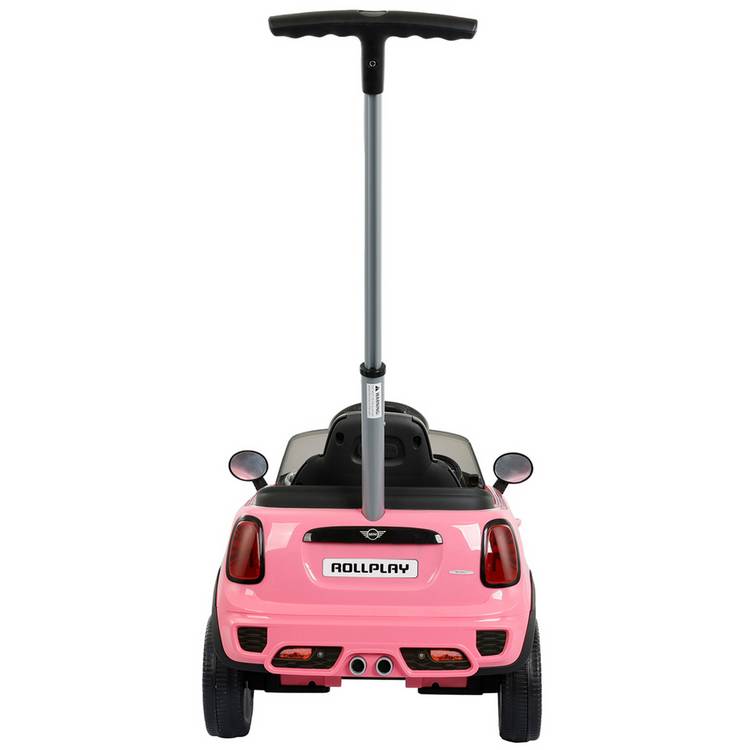 Rollplay Mini Cooper push car in pink, UK version