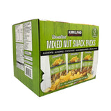 Kirkland Signature unsalted mixed nut snack packs 21 x 45g, UK version