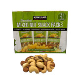Kirkland Signature unsalted mixed nut snack packs 21 x 45g, UK version