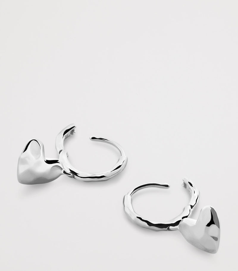 Monica Vinader heart drop huggie earrings - British product
