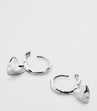 Monica Vinader heart drop huggie earrings - British product