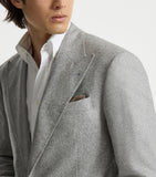 Brunello Cucinelli silk stripe pocket square, imported from the UK