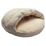 Large hooded pet bed with soft sherpa lining, UK version