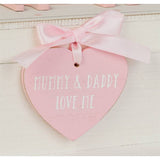 Petit Cheri pink keepsake box with love hearts and elephant, imported from the UK