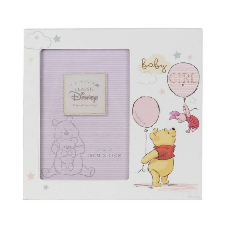 Disney Winnie the Pooh baby girl frame 18.5 cm, UK version