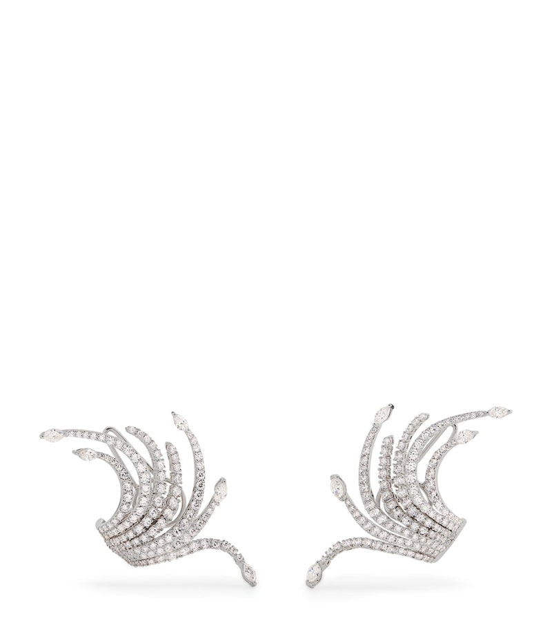 Yeprem Y-Couture white gold diamond earrings (British brand)