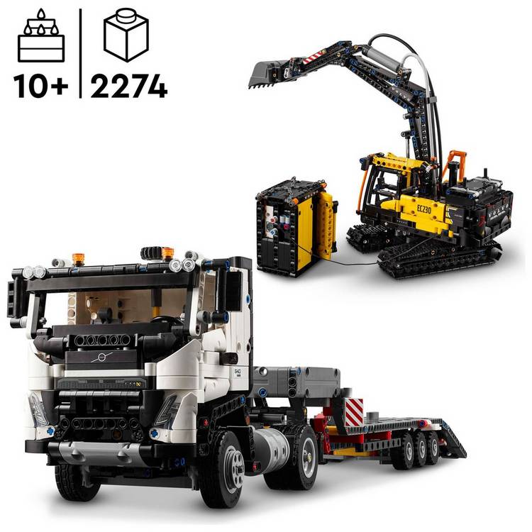 LEGO Technic Volvo truck excavator building set 42175 - British product