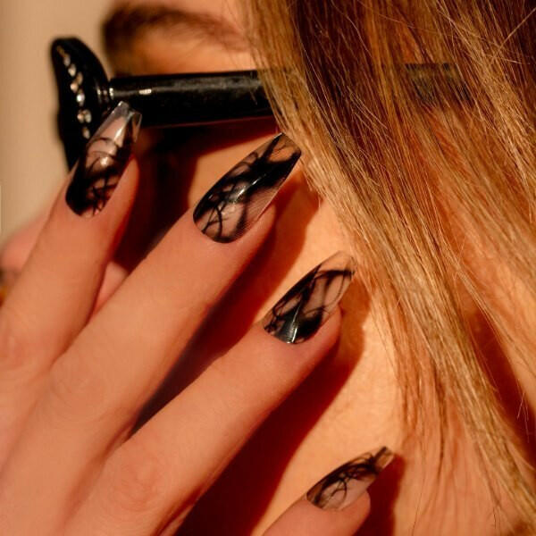 Superdrug Studio Texture Clear False Nails Black GOODS Superdrug