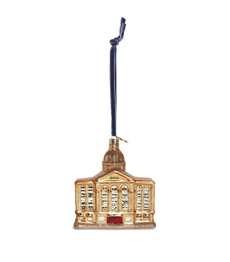 Harrods glass building tree decoration (British brand)