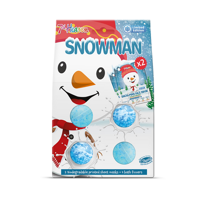 Holland & Barrett Snowman Face Mask and Bath Bomb Gift Set- Buy online at McGrocer