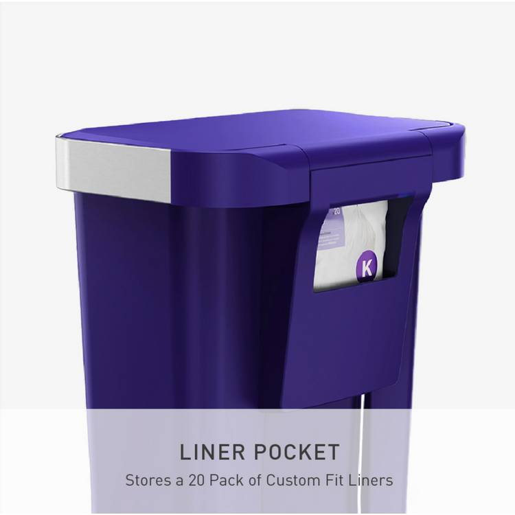 Simplehuman indigo blue pedal bin 45 litre (British brand)