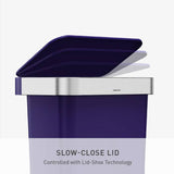 Simplehuman indigo blue pedal bin 45 litre (British brand)