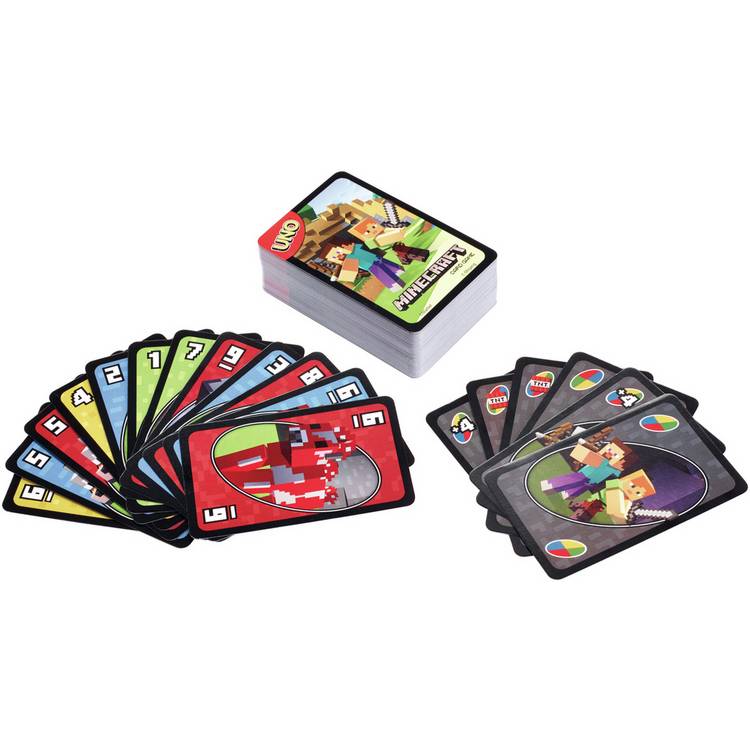Uno Minecraft card game 112 cards, imported from the UK